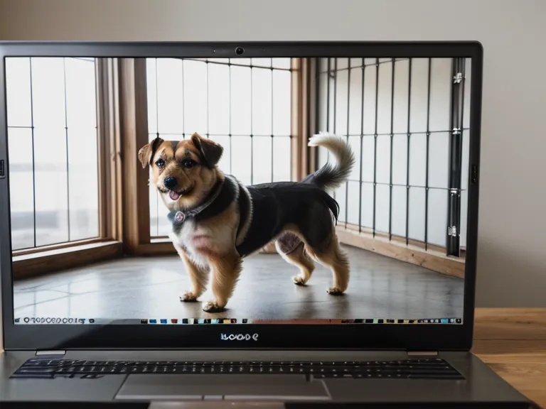Laptop mit Kursvideos zur Impulskontrolle beim Hund – Hundetraining Berlin von zuhause aus
