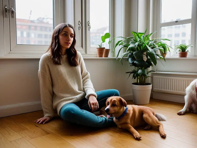 Hund bellt am Fenster in einer Berliner Wohnung -- Hundetraining für Anfänger gegen ständiges Wachen