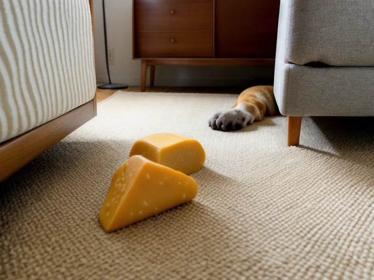 Mischlingshund versteckt sich beim Hundetraining für Anfänger unterm Sofa nach einem misslungenen Anleinversuch