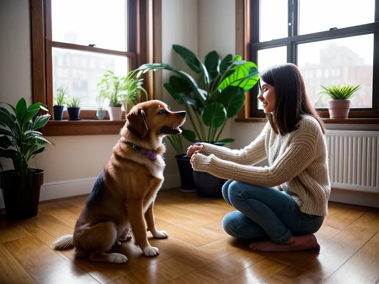 Mischlingshund gibt Pfote in Frauenhand – Hundetraining Berlin für mehr Bindung aufbauen