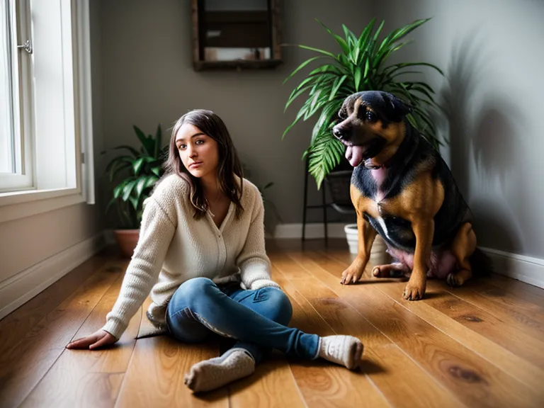 Smartphone mit Hundetraining-App für Anfänger neben einer Hundepfote auf Holzboden