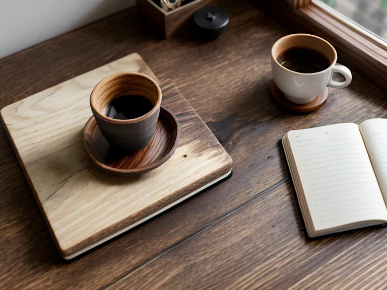 Notizbuch und Kaffeetasse auf dem Schreibtisch – Hundetraining für Anfänger im Alltag dokumentiert