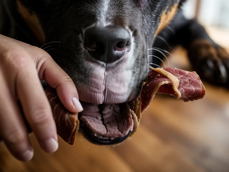 Getrocknete Rinderlunge als ruhige Belohnung beim Hundebox-Training für Anfänger